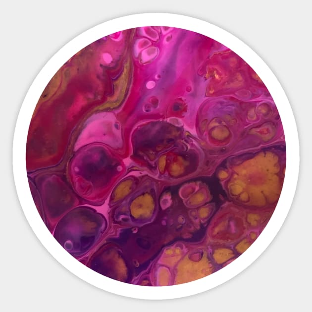 Pink Passion / Acrylic Pouring Sticker by nathalieaynie